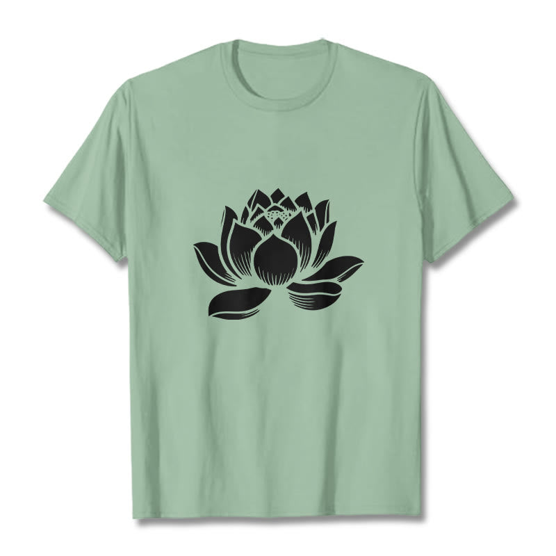 Buddha Stones ​​Lotus Blume Design T T-shirt - Blassgrün - 2XL - image 15
