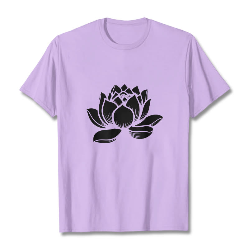 Buddha Stones ​​Lotus Blume Design T T-shirt - Pflaume - 2XL - image 17