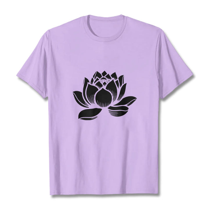 Buddha Stones ​​Lotus Blume Design T T-shirt - Pflaume - 2XL - image 17