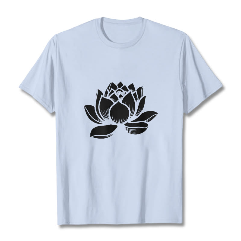 Buddha Stones ​​Lotus Blume Design T T-shirt - HellCyan - 2XL - image 19