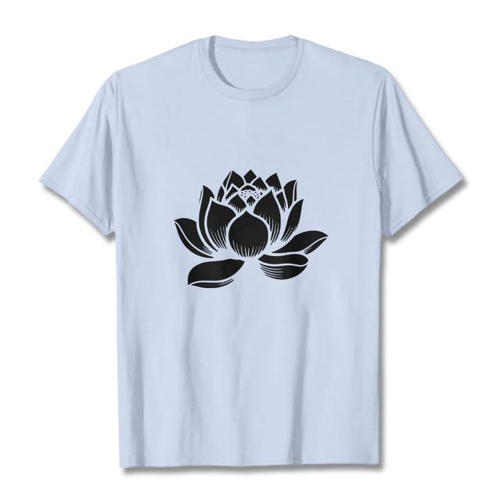 Buddha Stones ​​Lotus Blume Design T T-shirt - HellCyan - 2XL - image 19