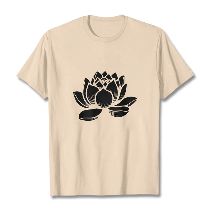 Buddha Stones ​​Lotus Blume Design T T-shirt - Biskuit - 2XL - image 10