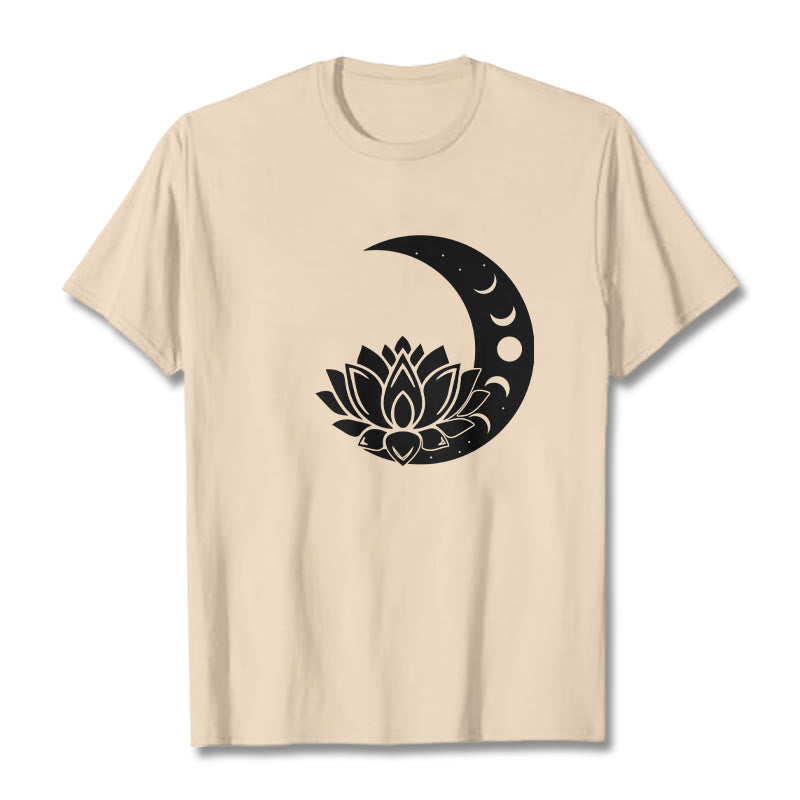 Buddha Stones ​​Halbmond Lotus Blume Sonne T-shirt - Biskuit - 2XL - image 8