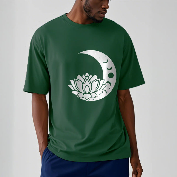 Buddha Stones ​​Halbmond Lotus Blume Sonne T-shirt - image 12
