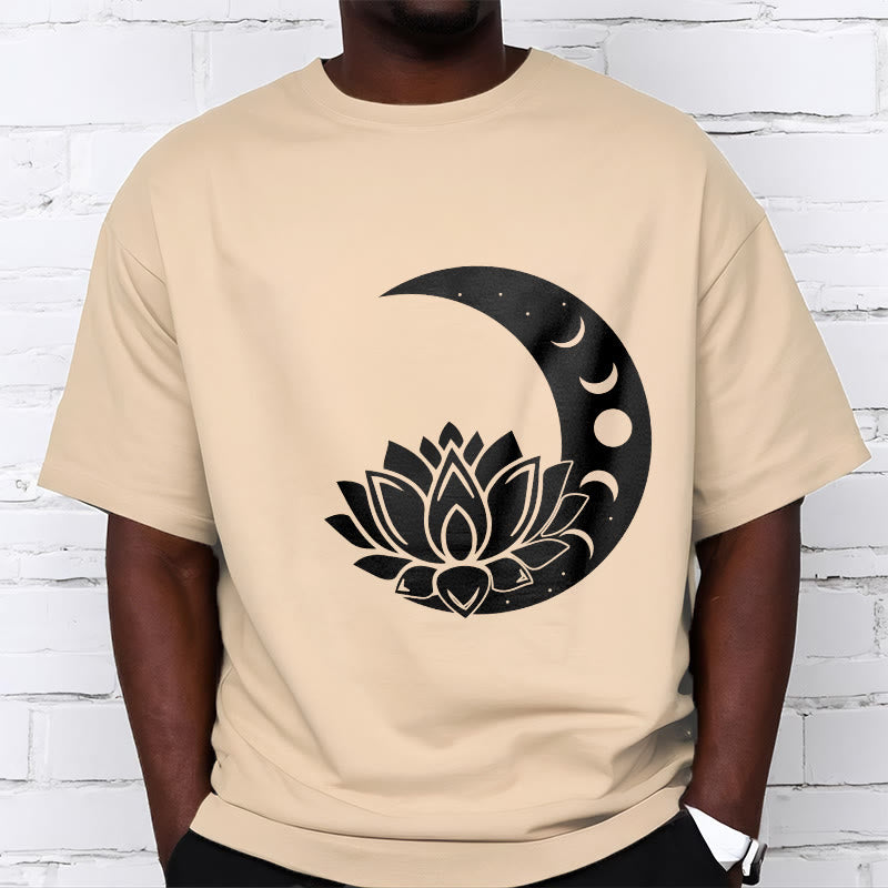 Buddha Stones ​​Halbmond Lotus Blume Sonne T-shirt - image 9