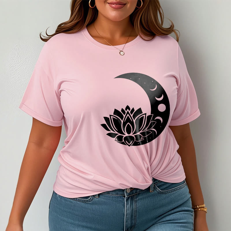 Buddha Stones ​​Halbmond Lotus Blume Sonne T-shirt - image 13