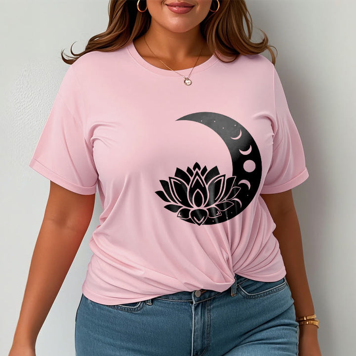 Buddha Stones ​​Halbmond Lotus Blume Sonne T-shirt - image 13