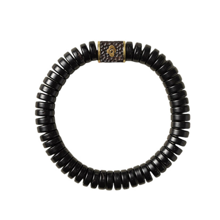 Buddha Stones Tibetische Kokosnussschale Glücksverheißende Wolken Positives Armband