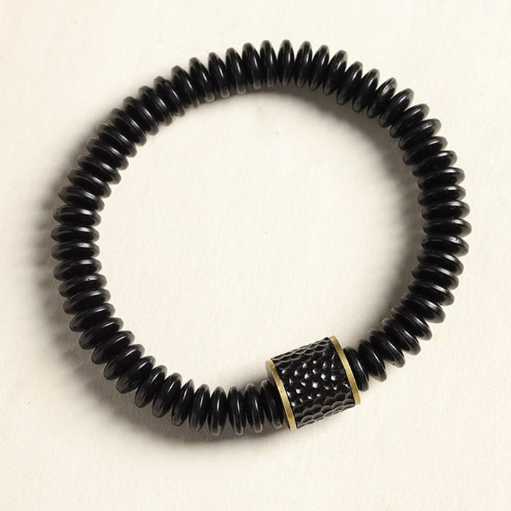 Buddha Stones Tibetische Kokosnussschale Glücksverheißende Wolken Positives Armband