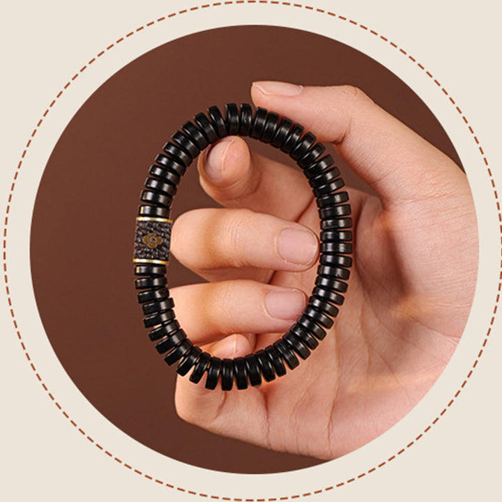 Buddha Stones Tibetische Kokosnussschale Glücksverheißende Wolken Positives Armband