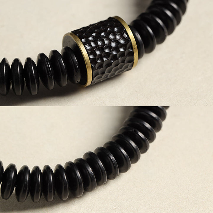 Buddha Stones Tibetische Kokosnussschale Glücksverheißende Wolken Positives Armband