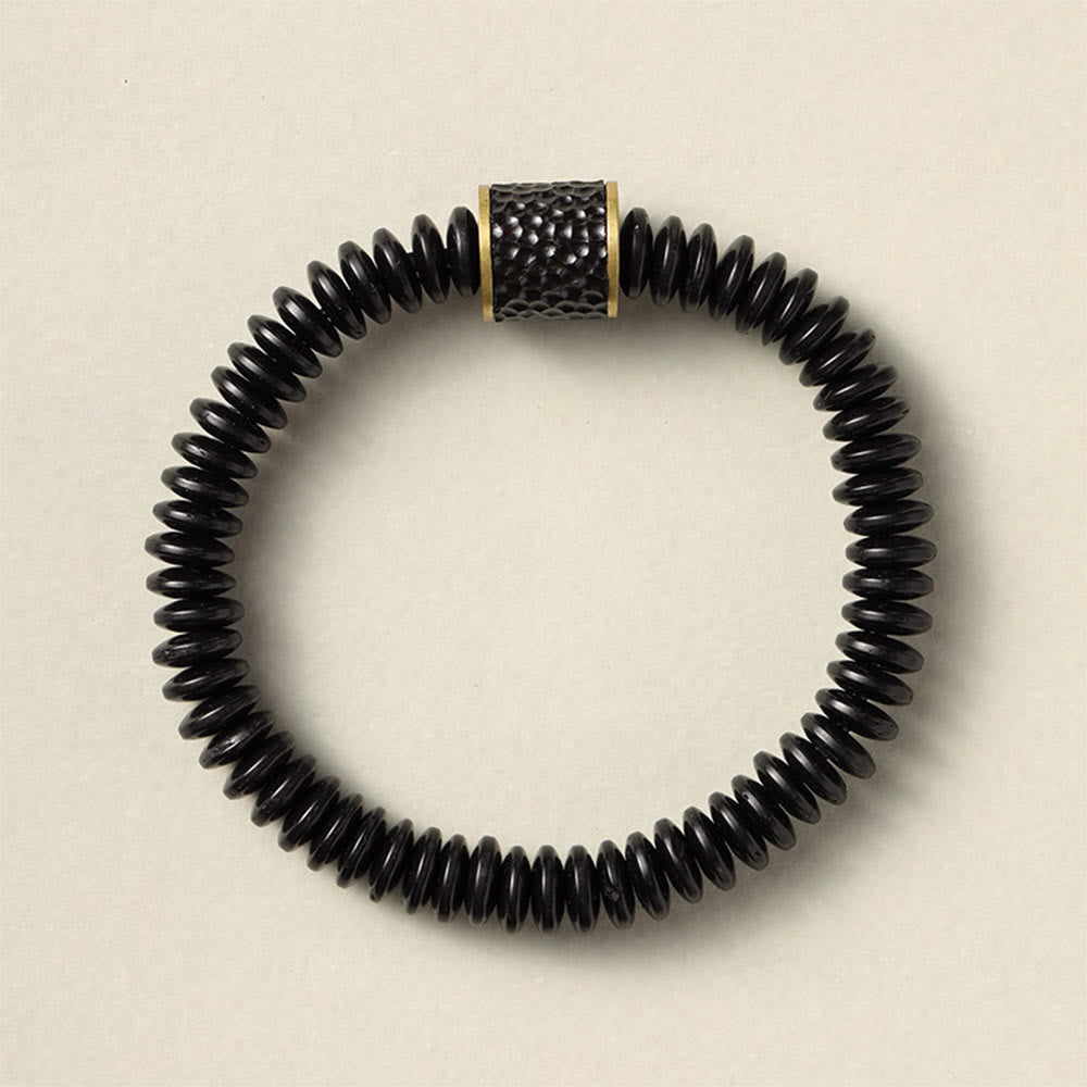 Buddha Stones Tibetische Kokosnussschale Glücksverheißende Wolken Positives Armband