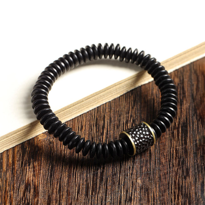 Buddha Stones Tibetische Kokosnussschale Glücksverheißende Wolken Positives Armband