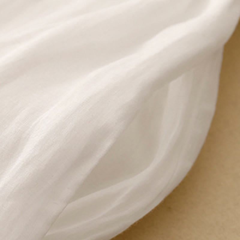 Buddha Stones Geometrische Stickerei Elastische Taille Damenhose aus Baumwolle und Leinen mit weitem Bein und Taschen - image 23