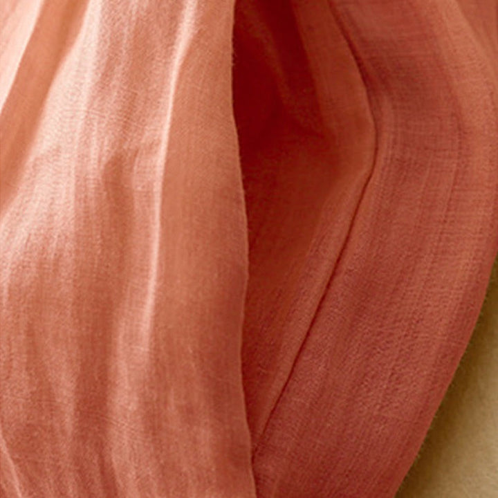 Buddha Stones Geometrische Stickerei Elastische Taille Damenhose aus Baumwolle und Leinen mit weitem Bein und Taschen - image 3