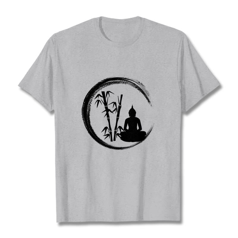 Buddha Stones ​​Zen Buddha Statue Sitzen Bambus Meditation T T-shirt - Hellgrau - 2XL - image 19