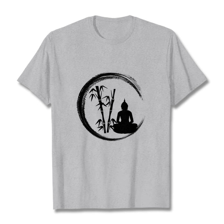Buddha Stones ​​Zen Buddha Statue Sitzen Bambus Meditation T T-shirt - Hellgrau - 2XL - image 20