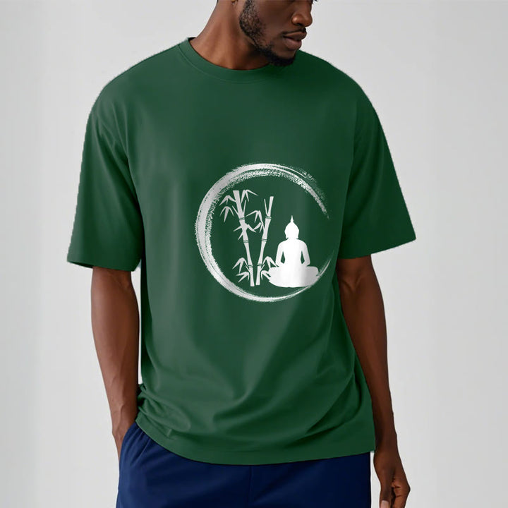 Buddha Stones ​​Zen Buddha Statue Sitzen Bambus Meditation T T-shirt - image 11