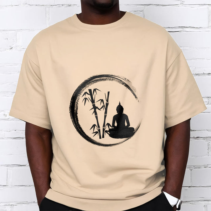 Buddha Stones ​​Zen Buddha Statue Sitzen Bambus Meditation T T-shirt - image 9