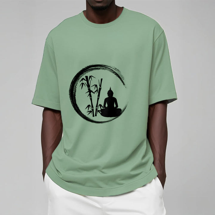 Buddha Stones ​​Zen Buddha Statue Sitzen Bambus Meditation T T-shirt - image 16