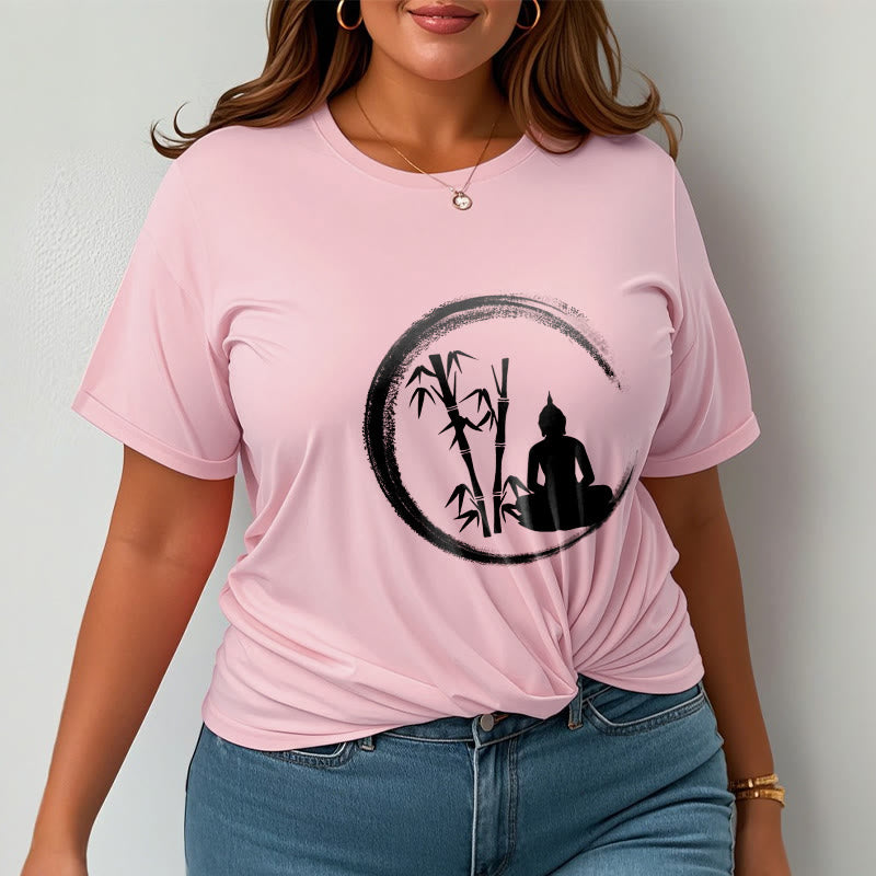 Buddha Stones ​​Zen Buddha Statue Sitzen Bambus Meditation T T-shirt - image 13