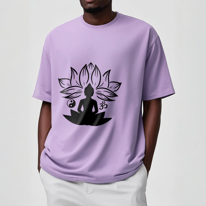 Buddha Stones ​​Om Yin Yang Buddha Statue Sitzend Lotus Meditation T T-shirt - image 17