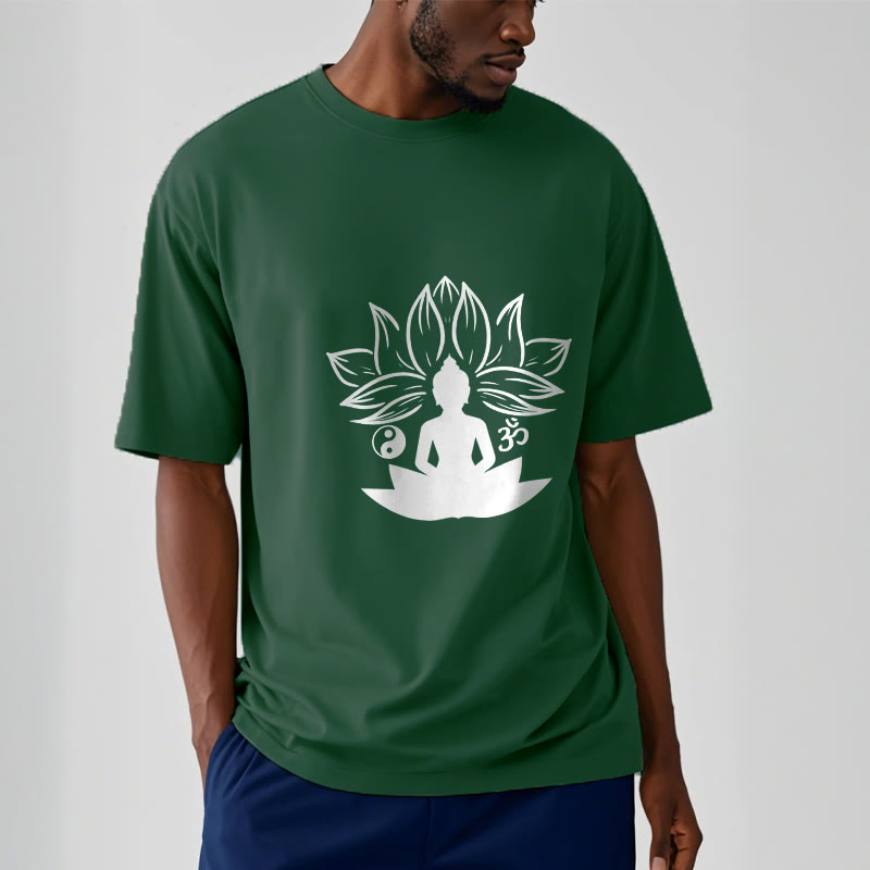 Buddha Stones ​​Om Yin Yang Buddha Statue Sitzend Lotus Meditation T T-shirt - image 12