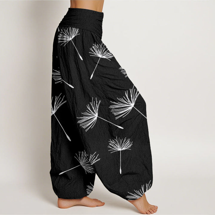 Buddha Stones Casual Cdrifting Löwenzahnsamenmuster Damen Haremshose mit elastischer Taille - image 3