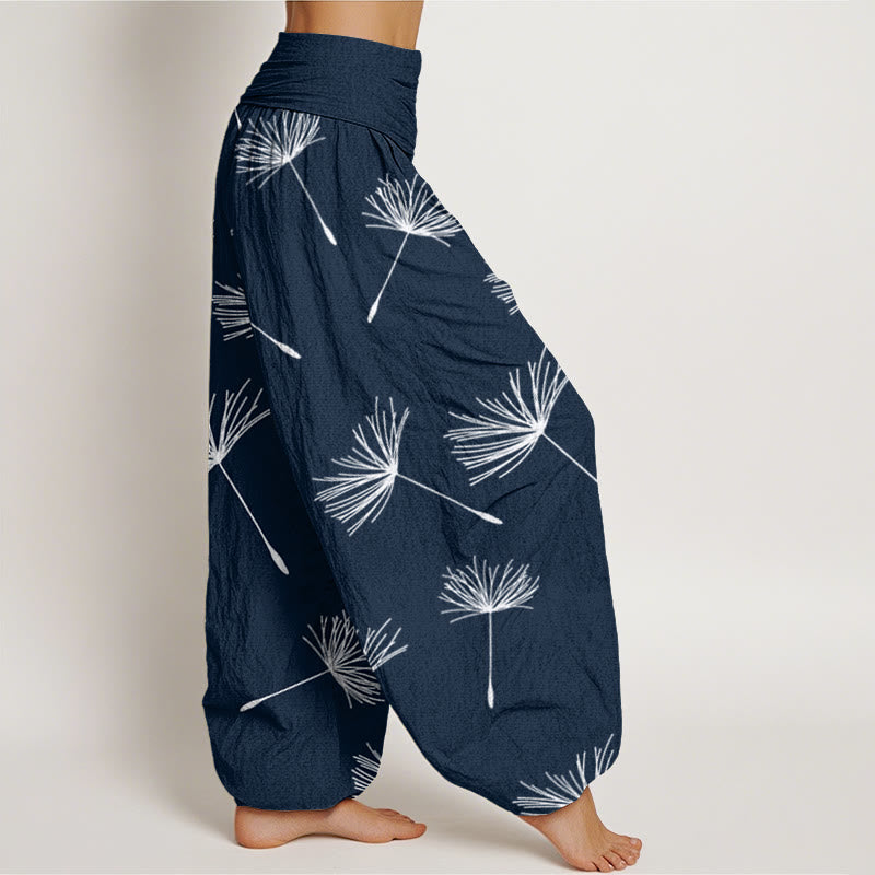 Buddha Stones Casual Cdrifting Löwenzahnsamenmuster Damen Haremshose mit elastischer Taille - image 10