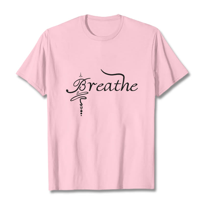 Buddha Stones ​​Atmen Wort T-Shirt - Hellrosa - 2XL - image 13