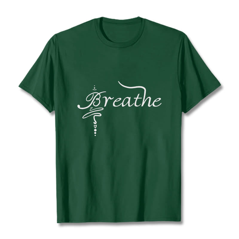 Buddha Stones ​​Atmen Wort T-Shirt - Waldgrün - 2XL - image 10