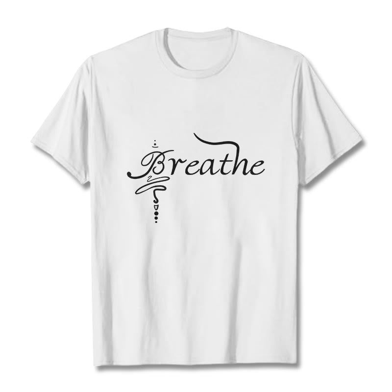 Buddha Stones ​​Atmen Wort T-Shirt - Weiß - 2XL - image 5