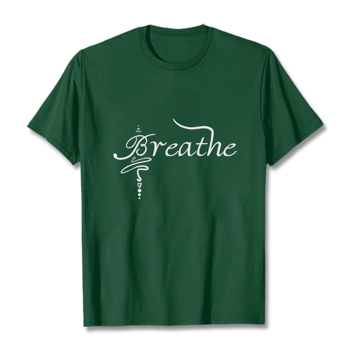 Buddha Stones ​​Atmen Wort T-Shirt - WaldGrün - 2XL - image 11