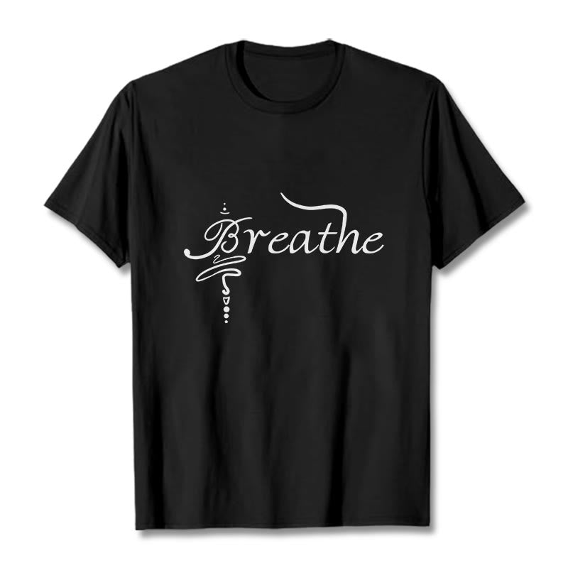Buddha Stones ​​Atmen Wort T-Shirt - Schwarz - 2XL - image 1