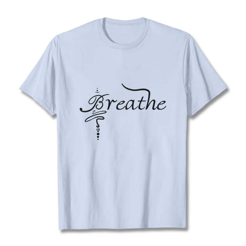 Buddha Stones ​​Atmen Wort T-Shirt - HellCyan - 2XL - image 19