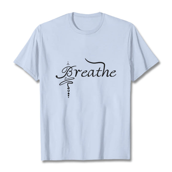 Buddha Stones ​​Atmen Wort T-Shirt - HellCyan - 2XL - image 19