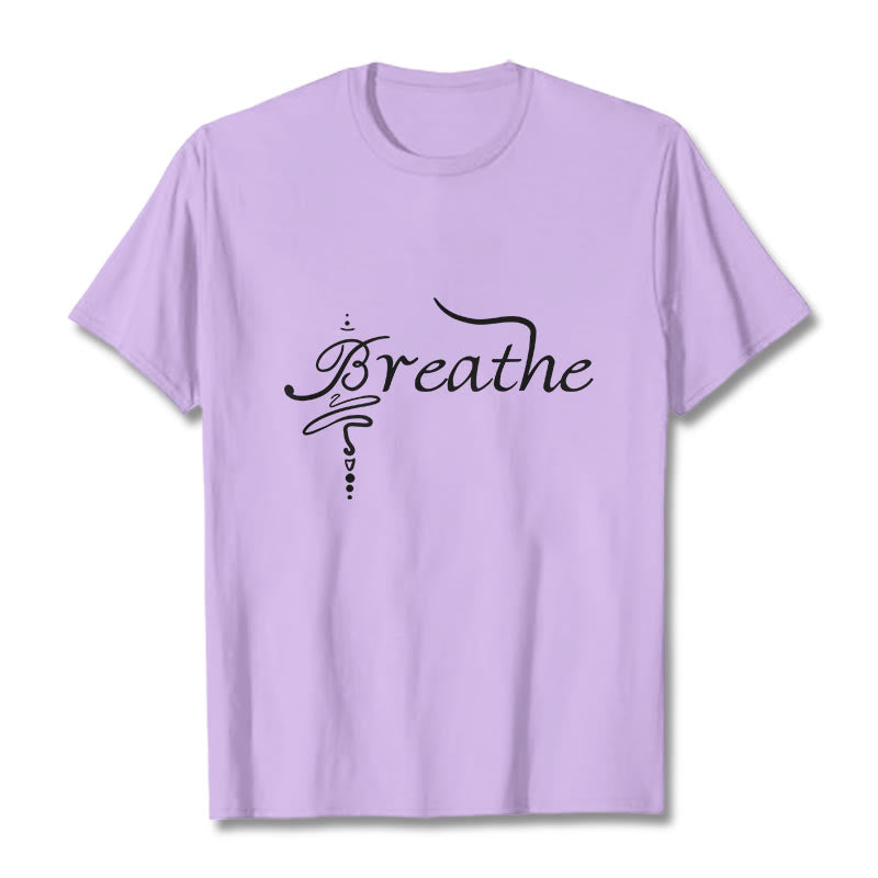 Buddha Stones ​​Atmen Wort T-Shirt - Pflaume - 2XL - image 17