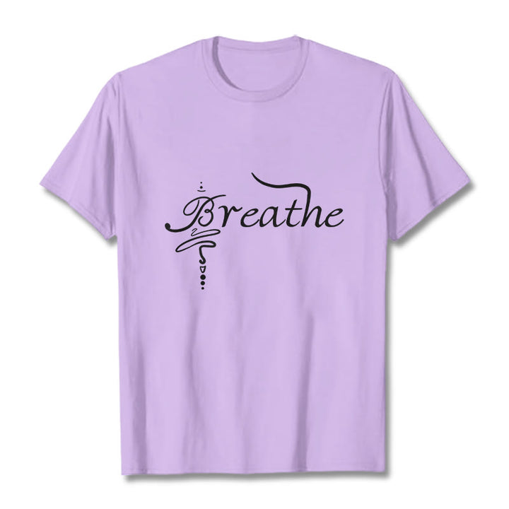Buddha Stones ​​Atmen Wort T-Shirt - Pflaume - 2XL - image 17