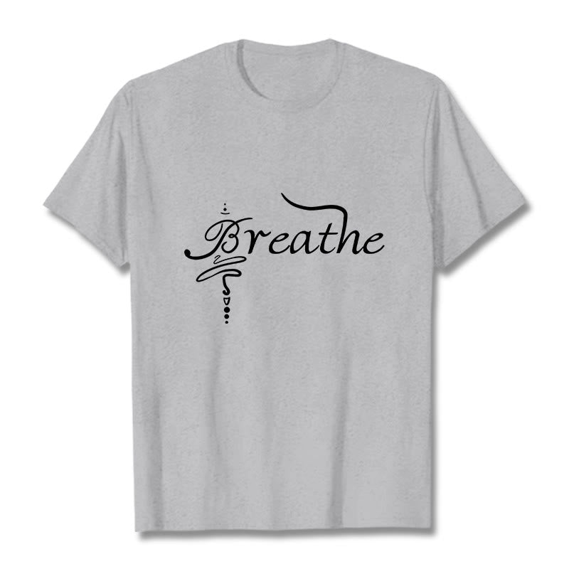Buddha Stones ​​Atmen Wort T-Shirt - Hellgrau - 2XL - image 20