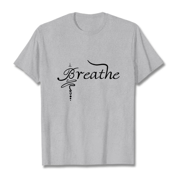 Buddha Stones ​​Atmen Wort T-Shirt - Hellgrau - 2XL - image 19