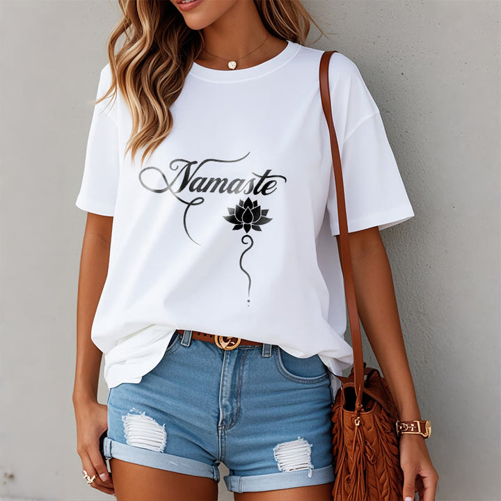 Buddha Stones ​​HALLO Hindi Lotus T T-shirt - image 9