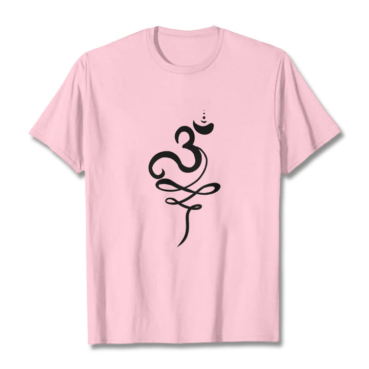 Buddha Stones OM Sanskrit T-Shirt - Hellrosa - 2XL - image 12