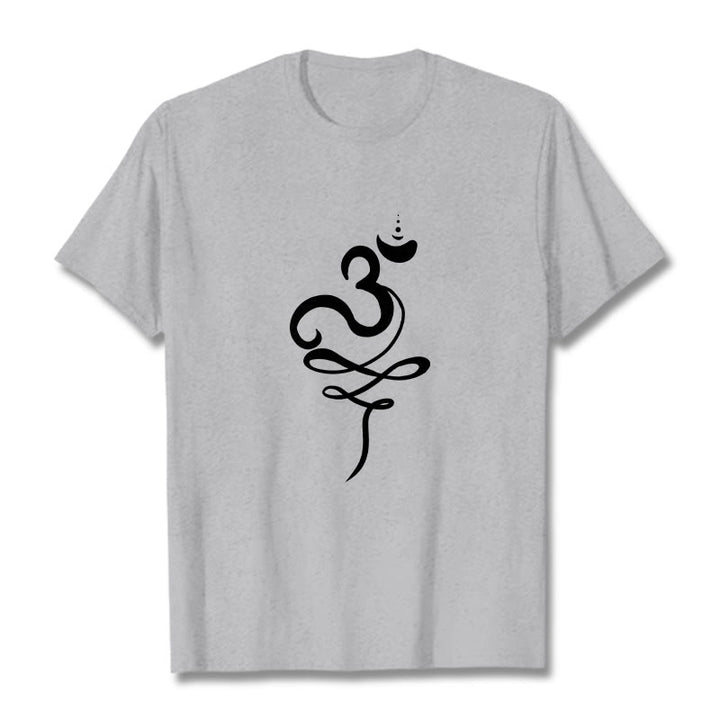 Buddha Stones OM Sanskrit T-Shirt - Hellgrau - 2XL - image 19