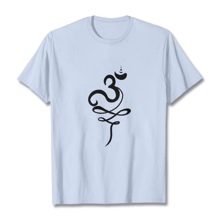 Buddha Stones OM Sanskrit T-Shirt - HellCyan - 2XL - image 19