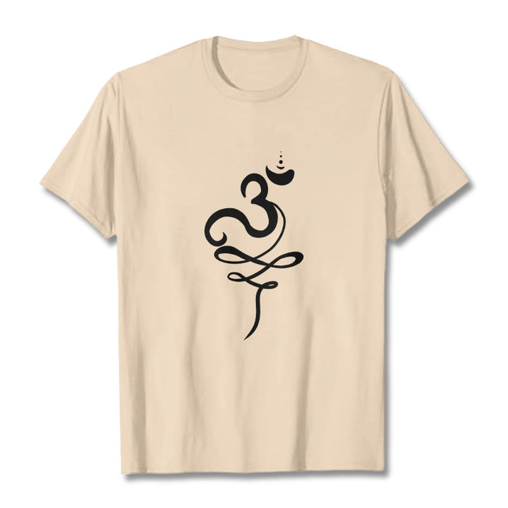 Buddha Stones OM Sanskrit T-Shirt - Biskuit - 2XL - image 8