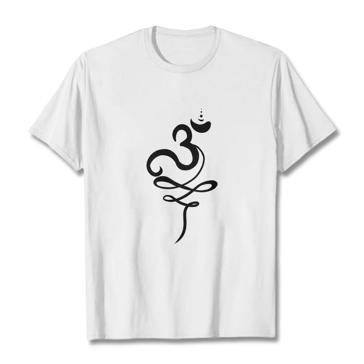 Buddha Stones OM Sanskrit T-Shirt - Weiß - 2XL - image 5
