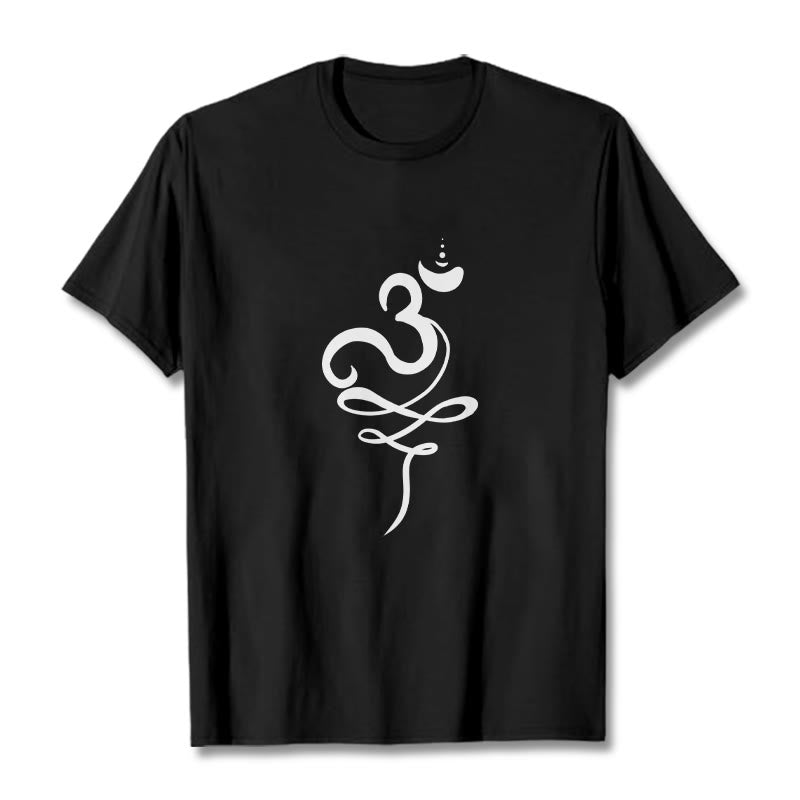 Buddha Stones OM Sanskrit T-Shirt - Schwarz - 2XL - image 1