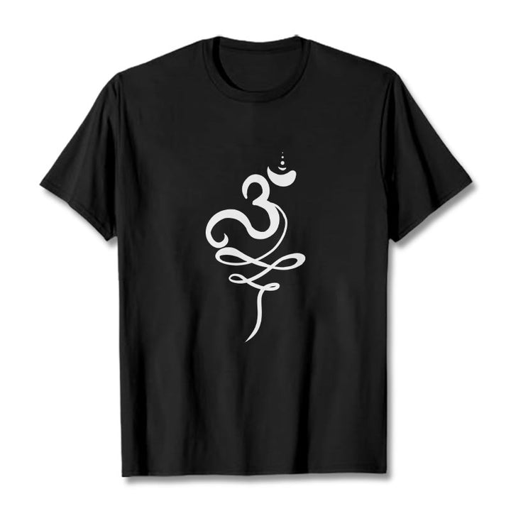 Buddha Stones OM Sanskrit T-Shirt - Schwarz - 2XL - image 1