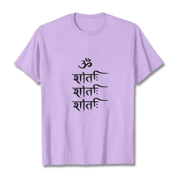 Buddha Stones OM MANTRA Sanskrit Muster T-Shirt - Pflaume - 2XL - image 17