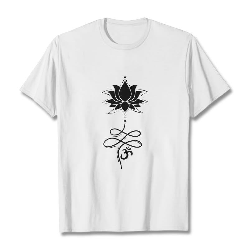 Buddha Stones Lotus OM Sanskrit T-Shirt - Weiß - 2XL - image 5